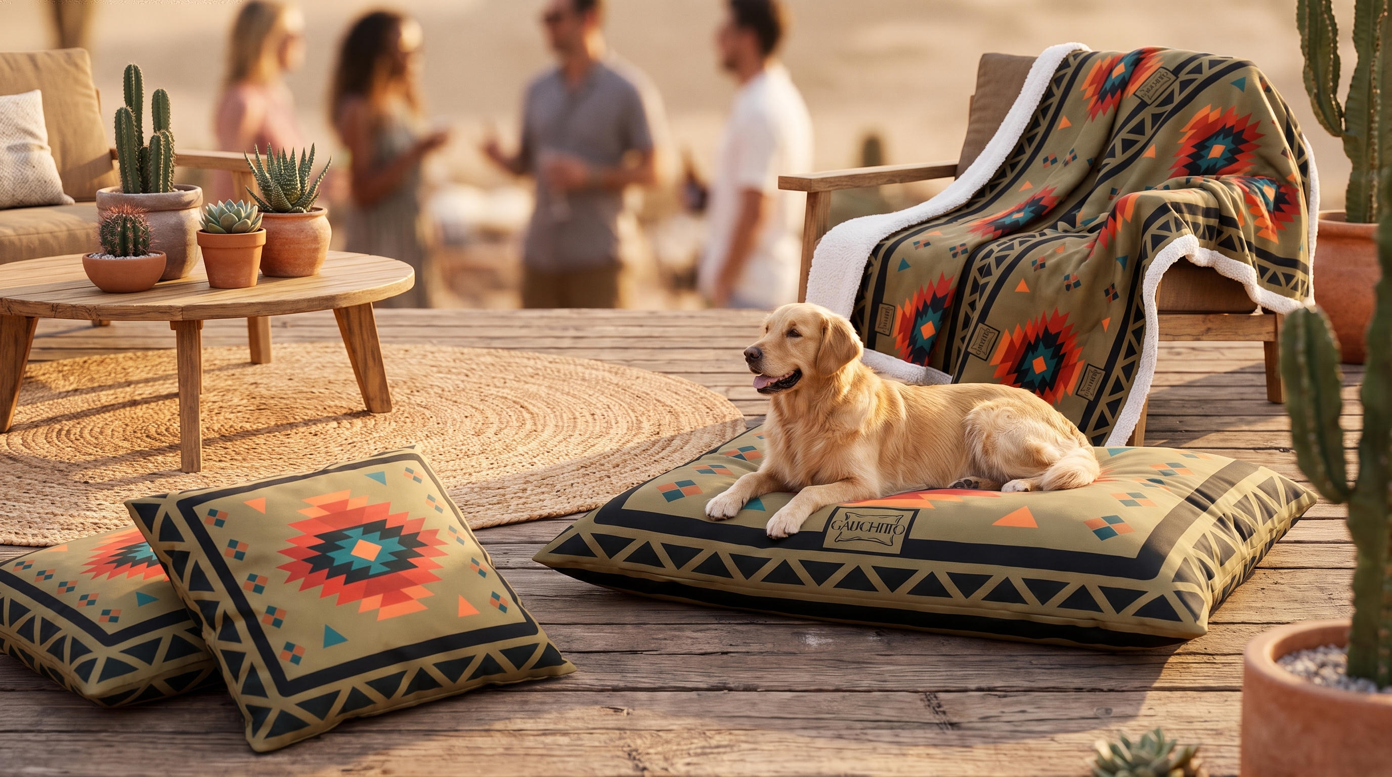 Cushion Dog Bed Aztec Desert
